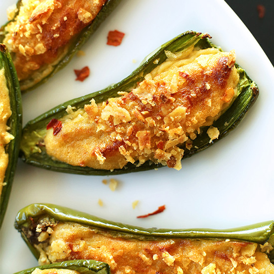 Plate of Vegan Jalapeno Poppers